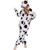 PENGMAI Pigiama intero da uomo con orso, per cosplay, Halloween, Natale, abbigliamento per la casa, Mucca, L