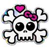 4R Quattroerre.it Quattroerre 14043 Sticker Adesivo 3D Teschio Fiocco Rosa
