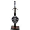 Tagliacarte a forma di Spada di World of Warcraft con scudo e supporto