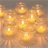 NUPTIO Portacandele in Vetro: 12 Pezzi Chiaro Zucca Natale Tea Light Titolari Piccolo Nervato Cristallo Tea Candle Matrimonio Centrotavola per le Tabelle Ornamenti di Natale