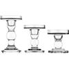 Lewondr Candelabro in Vetro Trasparente 3 Pezzi, Accessori Decorazioni Tavolo Porta Candele, Candelieri per Tavolo, Casa, Matrimoni, Feste - Trasparente