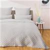 Blumtal copriletto trapuntato 240x260 cm - copriletto matrimoniale certificato OEKO-TEX - trapuntino leggero matrimoniale per letti di 200x200 cm - trapunta matrimoniale mezza stagione - in grigio