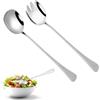 LightBeacon 2 Pezzi Kit de Posate da Insalata, Posate per Insalata, Posate da Insalata in Acciaio Inox, Grandi 28 cm, Cucchiaio da Insalata, Forchetta da Insalata, per Cucina, Hotel, Ristorante