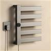 TINS Scaldasalviette Elettrico Bagno, 230 W Termoarredo Elettrico Bagno con Generatore di ioni Negativo e Aria Calda e Fredda a 3 velocità, Termostato Intelligente Display Touch a LED- Gun Gray L