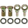 QUARKZMAN M18x1.5 12mm Auto Banjo Bullone Tubo Dentellato Raccordi Adattatore (Set di 2)