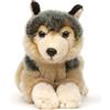 Uni-Toys - Lupo grigio, sdraiato - 22 cm (lunghezza) - lupo, lupus - peluche, peluche
