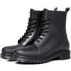 GOGOUP Wellington Boots - Stivaletti alla caviglia da donna, modello Chelsea, stivali da giardino ed escursionismo, impermeabili, Nero , 39 EU