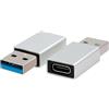 BIGtec Adattatore USB C femmina a USB-A maschio USB alimentatore di rete adattatore di ricarica per cavo di ricarica compatibile per iPhone 12 13 14 15 Pro Max Samsung Galaxy Tablet USB A a USB C