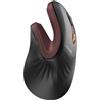 ProtoArc Mouse Ergonomico, EM11 NL Mouse Verticale Senza Fili Ottico Ricaricabile con 3 Porte Dispositivi (Bluetooth &USB), 3 DPI Regolabili per Computer, iPad, Mac, Windows - Nero e Rosso
