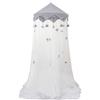 AMANKA Zanzariera ignifuga 2,4x8 m Baldacchino Struttura a Stella sopraccielo Grigio
