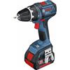 Bosch trapano avvitatore GSR 18 V-LI con 2 batterie e accessori