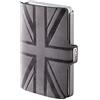 I-CLIP ® Original | Portafoglio Uomo Donna in Pelle | Mini Porta Carte di Credito | Portatessere Tascabile Piccolo Slim | Idea Regalo Uomo | Wallet Originale da Collezione | Union Jack Urban Grey