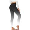 Generic Leggings da donna sfumati con scrunch patriottico senza cuciture yoga a vita alta pantaloni da yoga collant che cambiano colore collant modellati scrunch culo esercizio sedere sollevamento palestra
