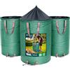 VOUNOT® Borsa da Giardino Individual per Foglie 3 x 100L, Sacchi da Giardinaggio Pop Up, Sacco per Rifiuti da Giardino con Maniglie, Antistrappo, Idrorepellente, Riutilizzabile, Pieghevole