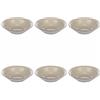 Villa d'Este Home Tivoli 1996 Set 6 piatti fondi Ø 21,2 cm in gres dipinto a mano, sabbia, 4 Toni