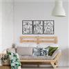 Wallity Hanah Home Elegante accessorio decorativo da parete in metallo, 114 x 50 cm, 100% metallo, spessore 1,2 mm, perfetto per arredamento moderno e display artistico
