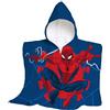 hermet, Disney, Spiderman, Telo Mare Con Cappuccio, Poncho Mare Maxi da Bambino, 60x60 cm, Asciugamano da Spiaggia o Piscina, 100% Morbido Cotone