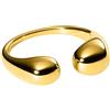 Purelei® Anello Embrace - Anello da donna impermeabile in acciaio inox durevole - Anelli regolabili di taglia (S-M/M-L) - Bigiotteria per il tuo look personalizzato, M-L, Acciaio inossidabile, Non