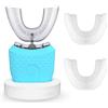 WingFly Spazzolino Ad Ultrasuoni Automatico, Spazzolini ad Ultrasuoni a 360 ° Spazzolino Elettrico e Kit di Sbiancamento dei Denti, 2 Testa di Ricambio, IPX7 Impermeabile (Blu)