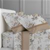 Clara Home Milano CLARA HOME Completo Lenzuola Letto 1 Piazza e Mezza, Completo con Federe per Guanciali, Ideale per tutte le Stagioni, Made in Italy (Peonia Tortora, 1 Piazza e Mezza)