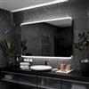 Alasta Modena Specchio Bagno Anti Nebbia 120x80 cm Specchio Bagno con Luce - Specchio da Parete Personalizzabile, Rettangolare con Opzione di Selezione del Colore della Luce