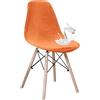 SUIOKPO Coprisedie con Schienale, Copertura delle Sedia Lavabile Estraibile Coprisedia Moderna Elastica Coprisedia, Fodere per Sedia Adatta per Casa,Hotel,Arancia,1 PCS