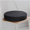 FANSU Cuscino per Seduta in Memory Foam Comfort, per Supporto Fianchi, Coccige, Sgabello da Bar, Yoga，Adatto per Casa, Seggiolino Auto, Sedia da Ufficio - Rotondo (40x40x5cm,Nero)