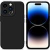 Cadorabo Custodia compatibile con Apple iPhone 14 PRO MAX in FLUID NERO - Coperchio protettivo in silicone TPU flessibile