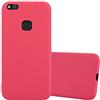 Cadorabo Custodia per Huawei P10 LITE in CANDY ROSSO - Morbida Cover Protettiva Sottile di Silicone TPU con Bordo Protezione - Ultra Slim Case Antiurto Gel Back Bumper Guscio