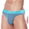 ZUOLAIYIN Tanga da uomo con grande rigonfiamento sacchetto da uomo perizoma grande per uomo perizoma sexy nero bambù, (20102) blu, L