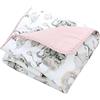 TupTam Tappeto Play Mat Per Bambini e Neonati Coperta 120 x 120 cm Gioco Imbottita XXL, Elefante Arcobaleno Grigio Polvere Rosa