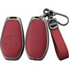 ontto Custodia Cover per Chiave Auto in Zinco adatto per Leapmotor T03 2022 2023 2024 2025 2026 Guscio Cover Protettiva in pelle con Telecomando Portachiavi Accessori per Auto4 Tasti A-Rosso