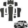 LUWU Compatibili con Renault Scenic E-Tech Electric 2024 2025 Tappetini in Gomma Console Centrale Tappetini Antiscivolo Anti-Polvere Portabicchieri Cucitura Portiere Accessori Interni (Nero)