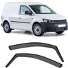 GEARMONSTER Deflettori d'aria per Volkswagen Caddy 2005 - 2018, deflettori integrati, deflettori d'aria integrati, anteriori, colore nero
