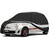 Holthly 10 strati Telo Copriauto per FIAT 500/Abarth 500 595(2010-2025),100% copertura auto impermeabile,Telo Copri Auto per Esterno,impermeabile,protezione UV,antivento,antipolvere