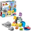 LEGO DUPLO Animali dell'Oceano, Giochi Educativi, Animali Giocattolo per Bambini dai 2 Anni in su con Balena, Pesce, Tartaruga e Tappetino da Gioco 10972