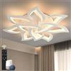 Sky angle Plafoniera Led soffitto stile Moderno con ALEXA e Google Home, Dimmerabile Lampadario Camera da letto con Telecomando
