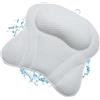 Penelife Cuscino Vasca da Bagno con 6 Ventose - Poggiatesta Vasca da Bagno con tecnologia 4D air mesh - Supporto per Vasca da Bagno - Cuscino Bagno relax bianco