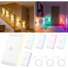 HOTUT Luce Notturna con Sensore di Movimento, 6 Pezzi LED Luce Notturna Ricaricabile USB, AUTO/ON/OFF Luci LED Colorate RGB, Bambini a Magnete Incorporato per Cucina, Scale, Corridoi