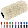 CAMAL Macrame Corda Polipropilene Filo Macrame 1.5mm Spago Colorato 200m Cordino per Borse Uncinetto Corde Colorate per Artigianato, Decorazioni per la Casa, Borsa a Tracolla (Beige)