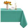 Romanstile Tovaglia Rettangolare 100x140 cm Turchese Antimacchia Antispruzzo da Esterno Elegante, Copri Tavolo Piccolo per 4 Posti, per Tavolo da Pranzo, Caffè, Compleanno, Pasqua, Feste e Giardino