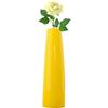 VASANA Vaso da fiori conico in ceramica giallo da 16 cm, piccolo vaso conico da tavolo, piccolo vaso a collo stretto, per casa, matrimonio, camera da letto, soggiorno, scrivania (fiori non inclusi)
