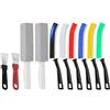DuDuZui Set di 10 Spazzole per la Pulizia Delle Fessure, 6 Spazzole Colorate per la Pulizia Delle Fessure, 2 Raschietti, 2 Pietra Pomice per WC, Per Groove Finestra Porta Gap Bagno Casa Cucina Pulizia