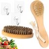ZONGYUNYNOLE Spazzola per Verdure 2 Pezzi Spazzola per Lavare i Piatti Spazzole da Cucina Spazzola Setole Naturali Maniglia Ergonomica per Pulire Verdure, Frutta E Utensili da Cucina