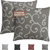 SoNiT home decor SONIT - Federe Cuscini Divano Tortora 50x50cm con Cerniera a Scomparsa, Copricuscini Decorativi Cotone Traspirante, Fodere Cuscino Arredo per Salotto e Camera da Letto, Made in Italy
