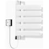 TINS Scaldasalviette Elettrico Bianco Termoarredo Bagnocon Schermo LED Rotazione 180° Portasciugamani Elettrico Termoarredo Elettrico a Parete Temporizzatori e Termostato- 53.7×44.4×9.5 cm