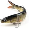 Hioip 13.5cm Esche da Pesca, 9 Segmenti Esche Artificiali Spinning, Esca Finta Multi-jointed Swimbaits, Ganci di Ancoraggio, Esche Artificiali Realistiche Lure per Luccio Persico (L,19g)