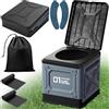 ITMNMNL WC Portatile,Water Portatile Adulti,Toilette Portatile Campeggio Pieghevole,WC Portatile Adulti Max 150 kg,Gabinetto Portatile Adulti per Campeggio,Auto,Viaggi (Blu)