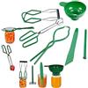 KUNANG Kit per conserve, kit di forniture per inscatolamento, supporto per conserve, pinze per sollevare barattoli, imbuto, chiave per barattoli per accessori per barattoli (verde, 6 pezzi)