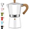 DITOSH 12 Tazze di Alluminio Espresso Stovetop Moka Pot Express Coffee Maker Percolator Italiano Classico Moka Macchina per Caffè Italiano e Cubano Brewing per la Casa e il Campeggio 600ml 20oz